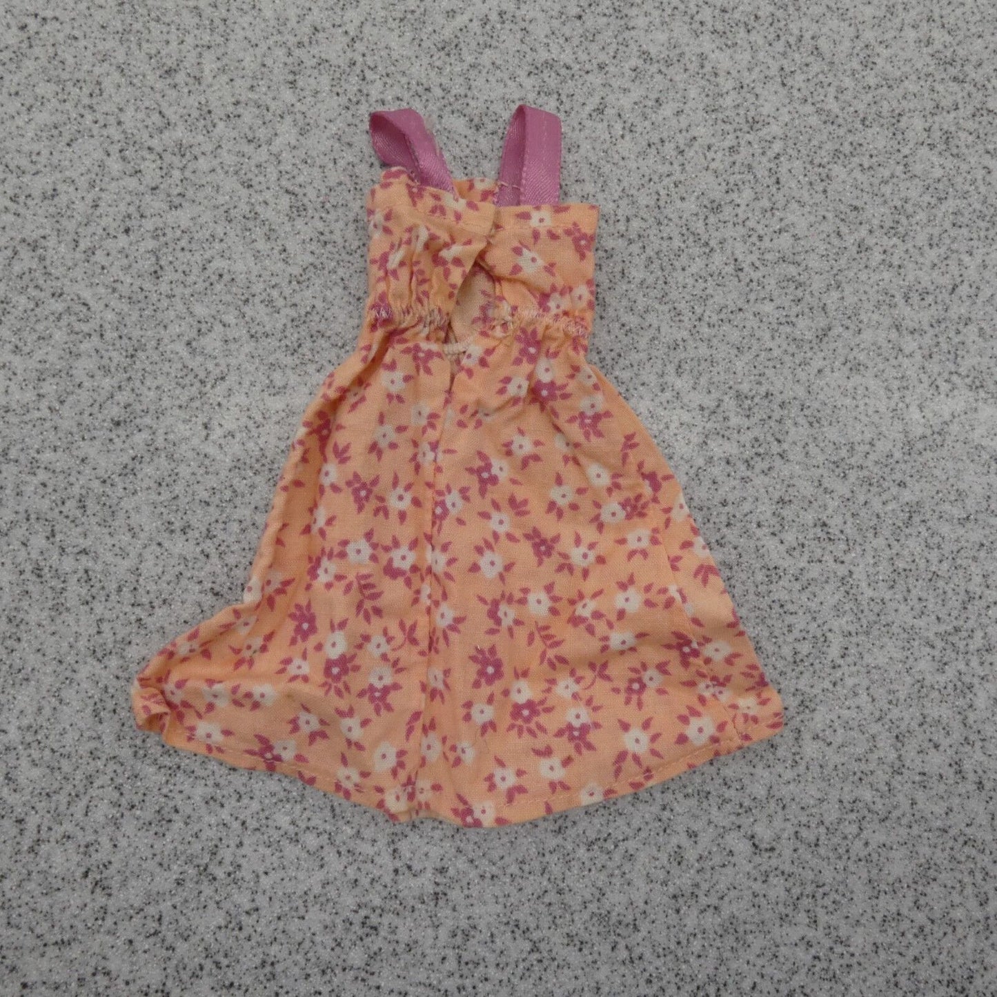 Barbie Doll Size Dress Pink Peach Tank Sundress Floral Easter Sleeveless