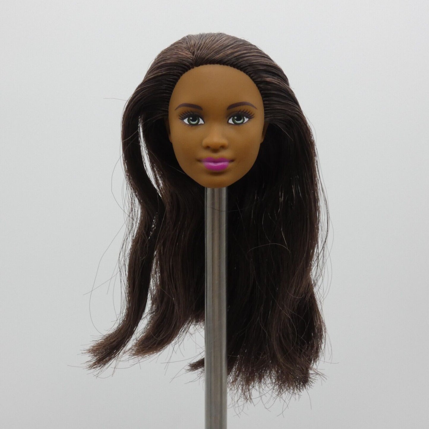 Barbie Mbili Grace Fashion Doll Head African American Medium Skin Green Eyes