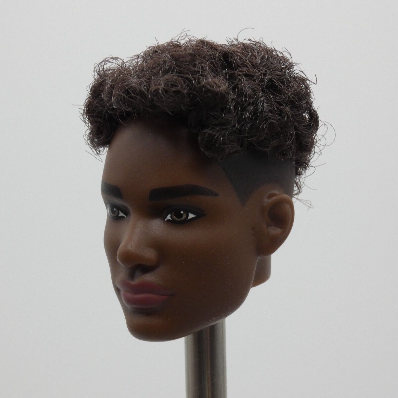 Barbie Looks 25 AA Doll Head Ken Basic Face Dark Skin Rooted Hair HRM17 2024 M1