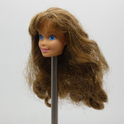 Barbie Little Debbie SuperStar Doll Head Light Skin Curly Brown Hair 1992 10123