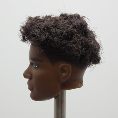 Barbie Looks 25 AA Doll Head Ken Basic Face Dark Skin Rooted Hair HRM17 2024