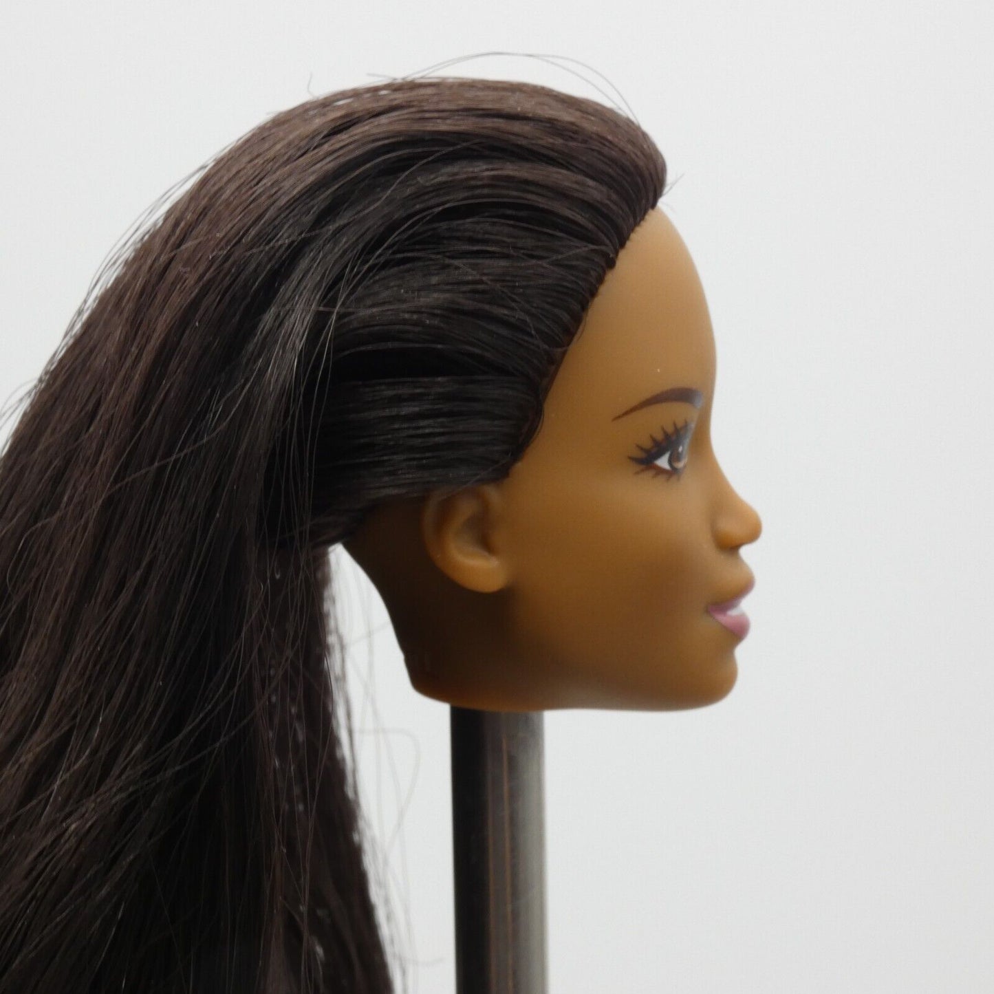 Barbie African American Kim Face Doll Head Medium Skin Grayola Color 2018 FPH91