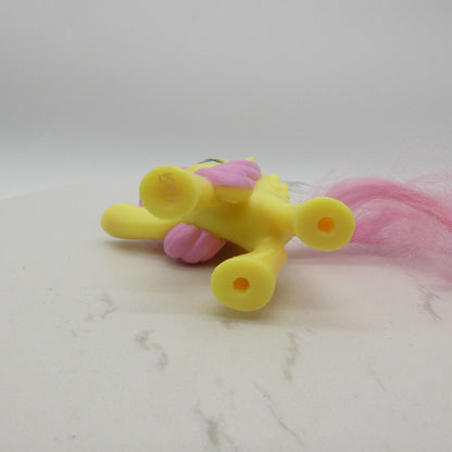 My Little Pony Fluttershy G4 Molded Mane McDonald's Toy Yellow 2011 Hasbro