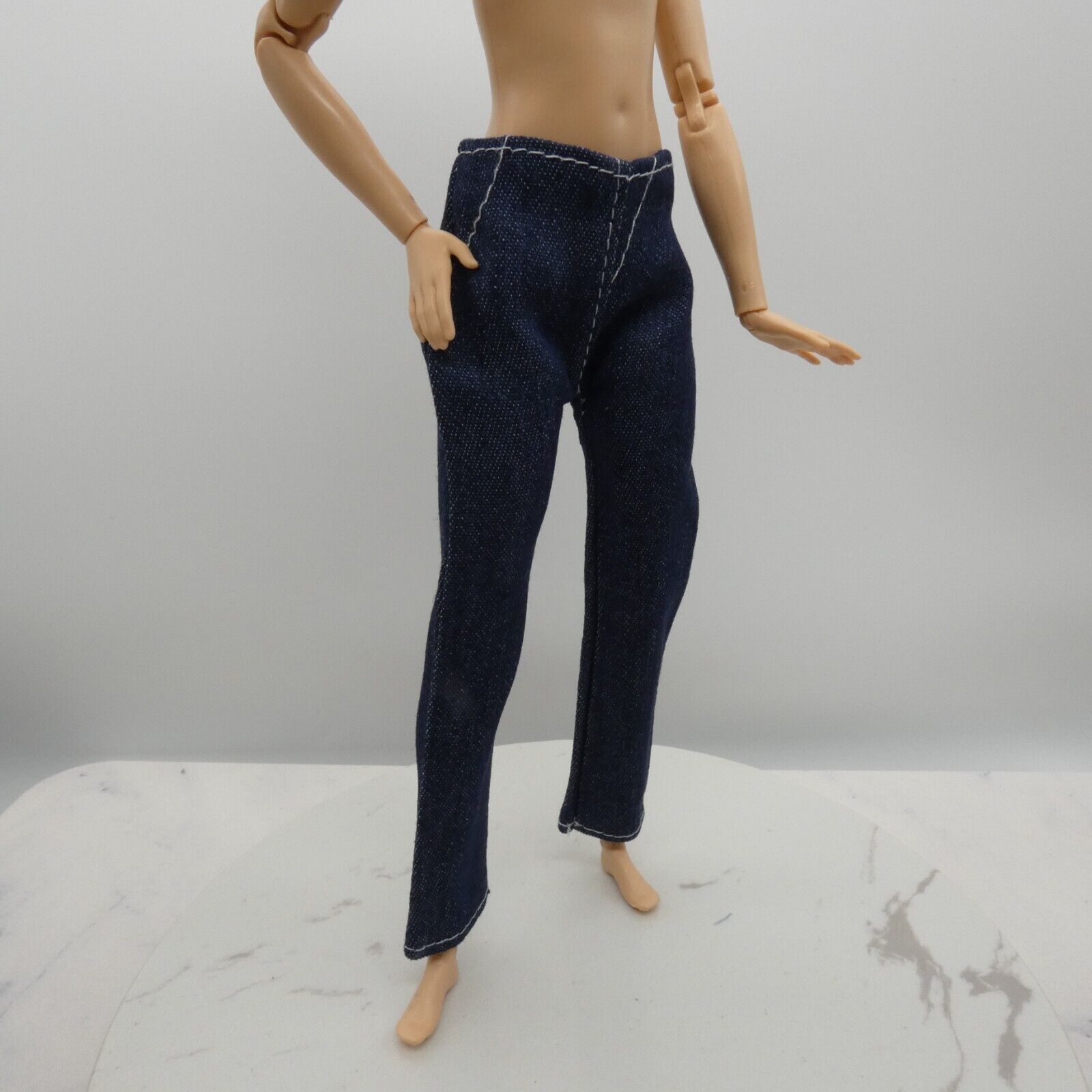 Barbie Doll Size Jeans Dark Wash Blue Pants Straight Leg Mom Fit Made To Move