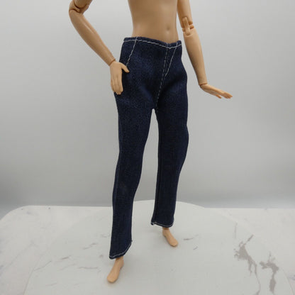 Barbie Doll Size Jeans Dark Wash Blue Pants Straight Leg Mom Fit Made To Move