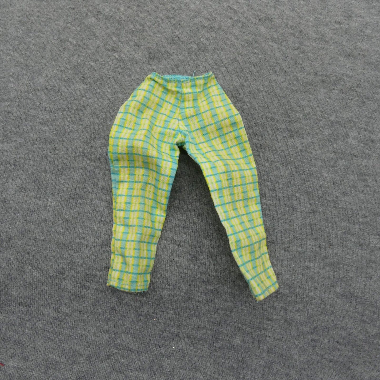 Barbie Doll Size Capri Pants Yellow Blue White Striped Highwaters