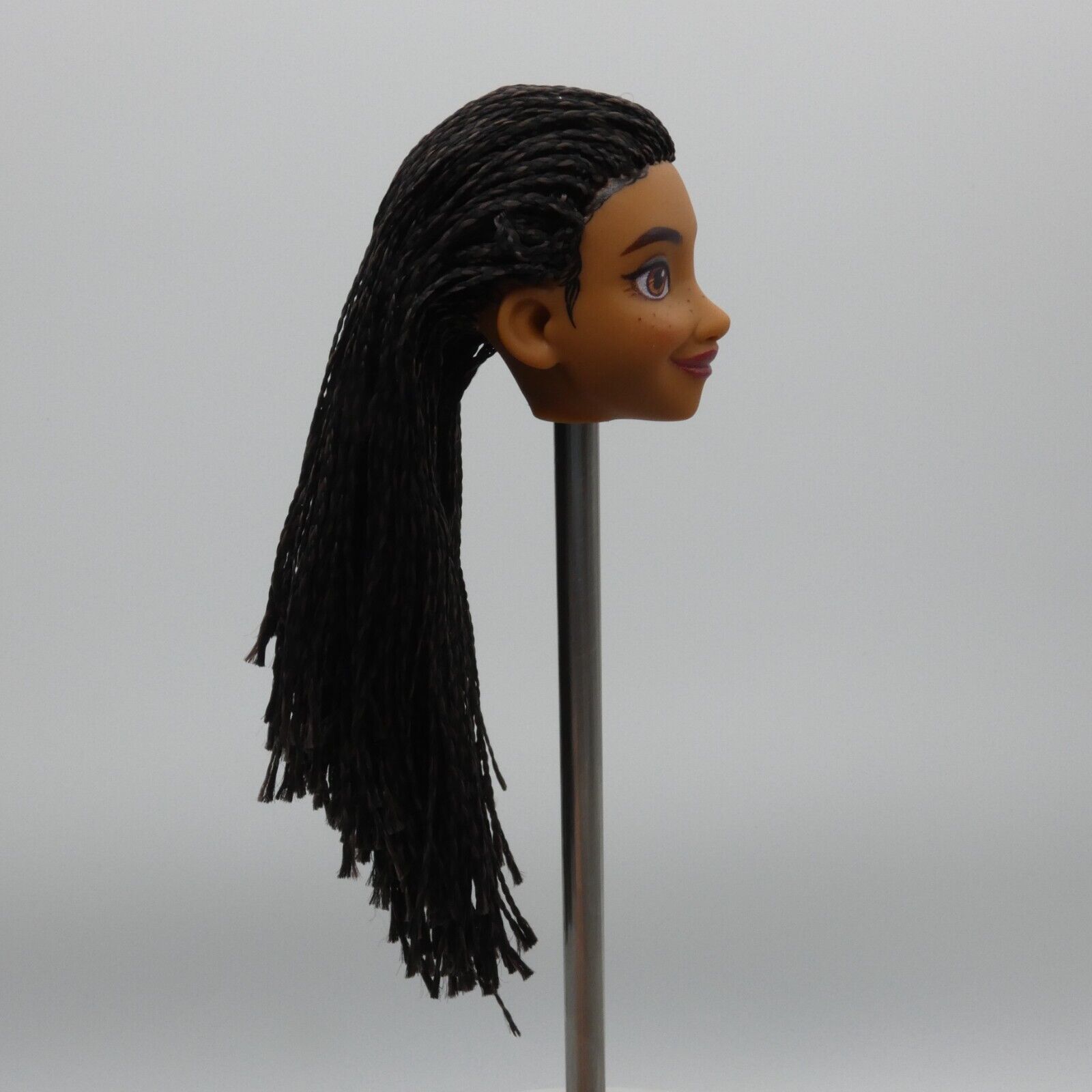 Disney Wish Asha Doll Head Freckles Micro Braids Medium Light Skin Mattel HPX23