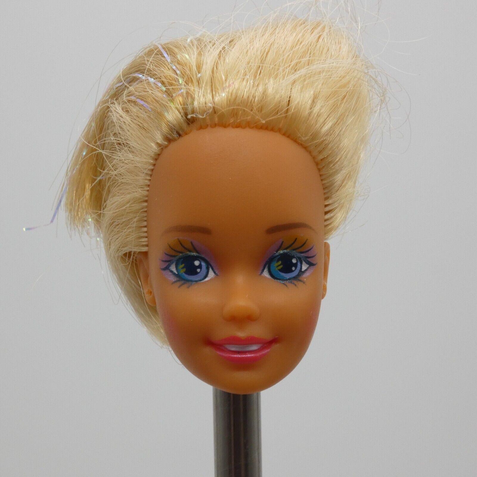 Barbie Mermaid Doll Head SuperStar Face Blonde Color Change Hair 1992 1434