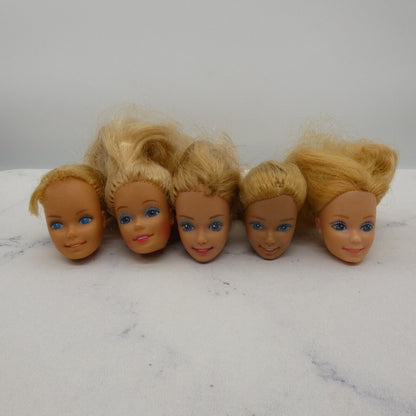 Barbie Doll Head Lot of 5 Heads SuperStar Blonde 70s 80s Beauty Secrets JY4