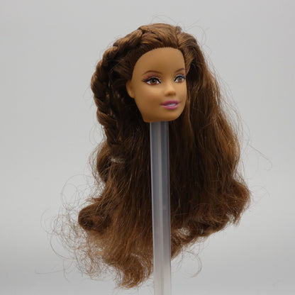 Barbie Birthday Wishes Doll Head Aphrodite Face Brown Hair 2015 Mattel CJY58