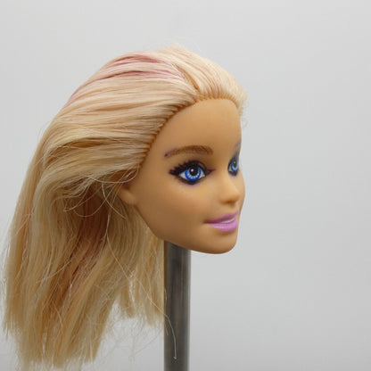 Barbie Had A Rough Night Doll Head Only Runny Mascara Pink Dyed Hair 2019 FWV25