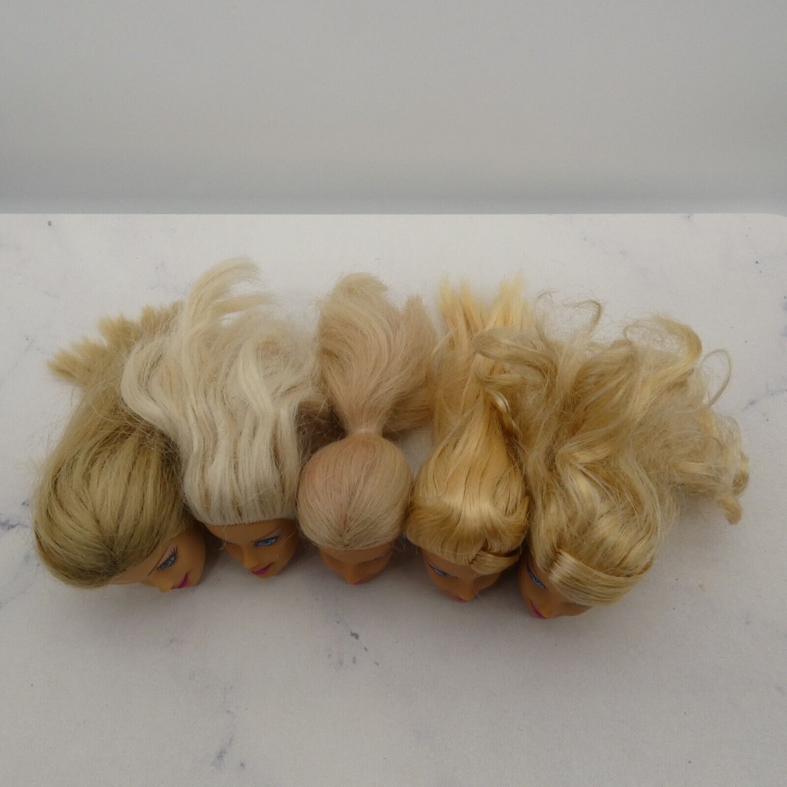 Barbie Doll Head Lot of 5 Heads CEO Generation Girl Face Blonde Blue Eyes JY16