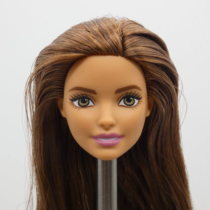 Barbie Fashionistas Doll Head Neysa Brown Hair Medium Light Skin 2023 HKT78