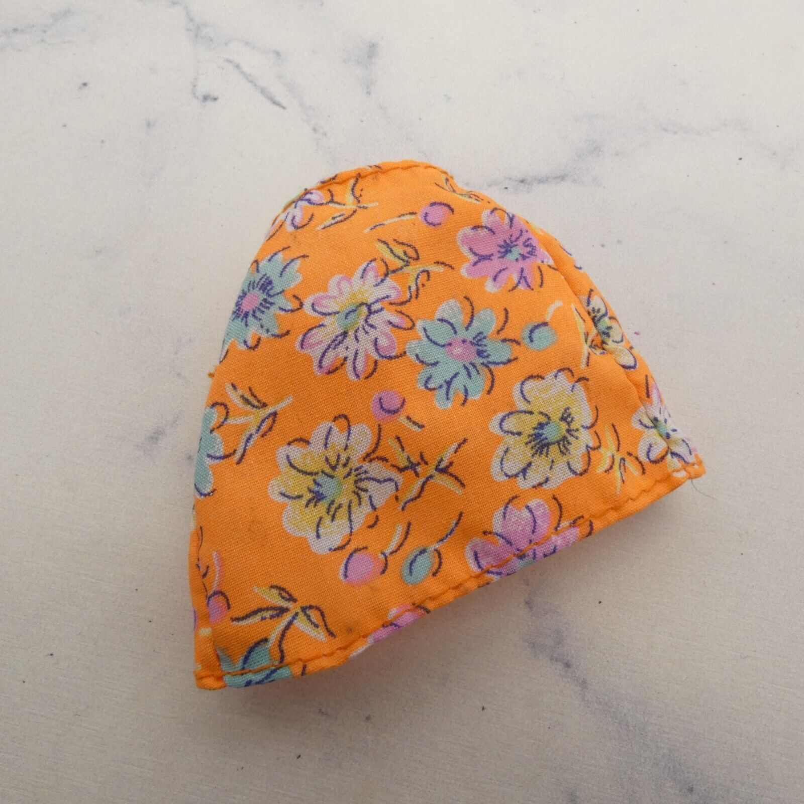 Barbie Doll Swimsuit Skirt Wrap Orange Tropical Floral Print Genuine Mattel