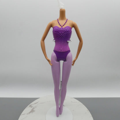 Barbie Ballerina Doll Body Purple Molded Bodysuit Leggings Shoes 2015 DHM43