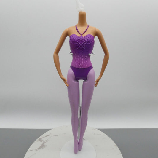 Barbie Ballerina Doll Body Purple Molded Bodysuit Leggings Shoes 2015 DHM43