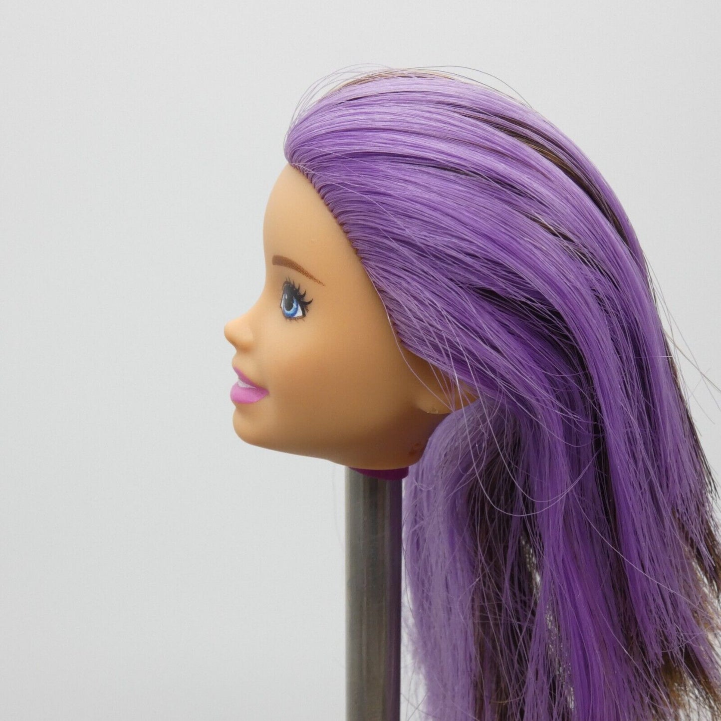 Barbie Skipper Babysitters Inc Doll Head Brown Purple Hair 2019 Mattel GFL38