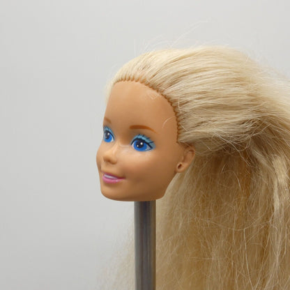 Barbie Feeling Fun Doll Head Superstar Face Long Blonde Crimped Hair 1988 1189