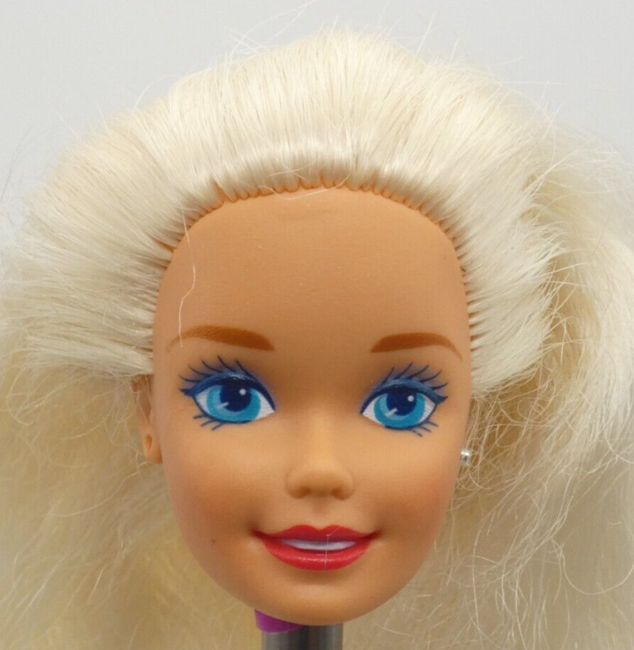 Barbie Doll SuperStar Face Curly Long Blonde Hair