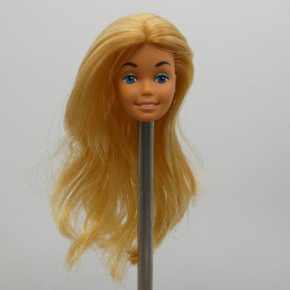 Barbie Malibu Doll Head Only SuperStar Tan Medium Light Skin Hong Kong E Mattel