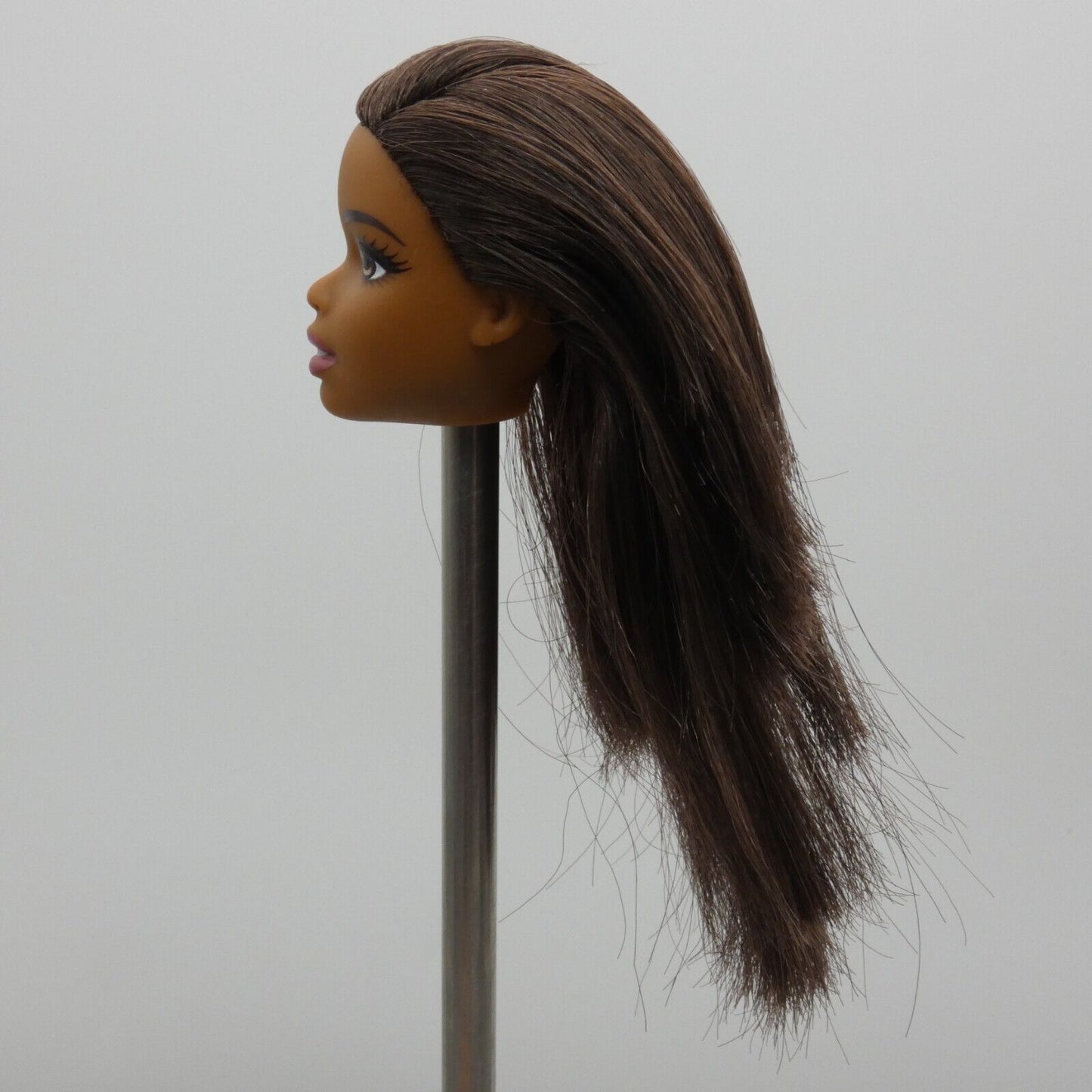 Barbie African American Doll Head Asha Face Medium Skin Tone Brown Eyes Mattel