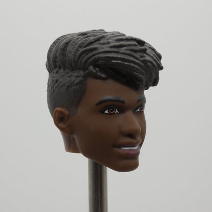 Barbie Fashionistas Ken Doll Head Spiky Quiff AA Dark Skin Tone 2022 HBV03 09