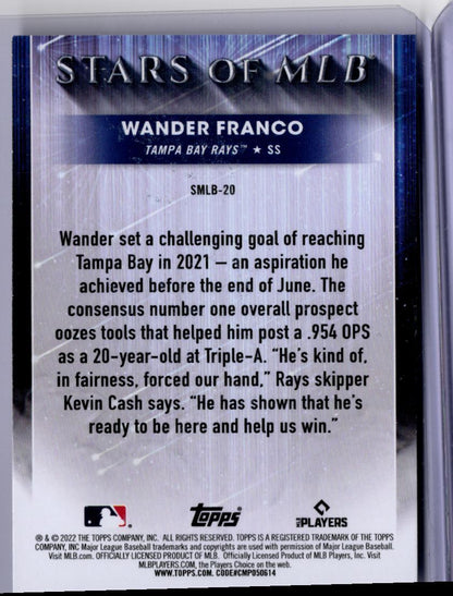 2022 Topps Stars of the MLB Wander Franco Tampa Bay Rays #SMLB-20