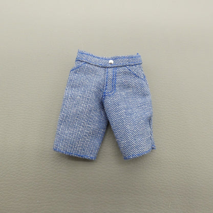 Skipper Doll Size Shorts Blue Jean Denim Like Above The Knee Tapered