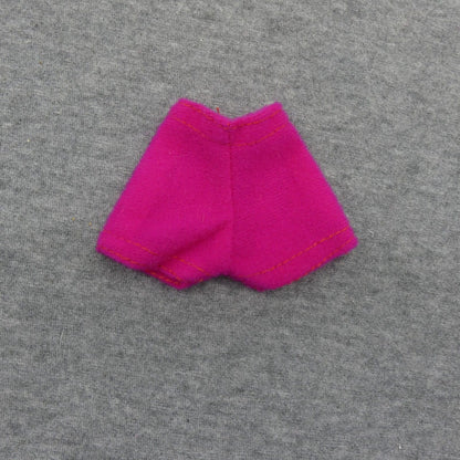 Barbie Doll Size Shorts Pink Hotpants Fuzzy Fleece Like