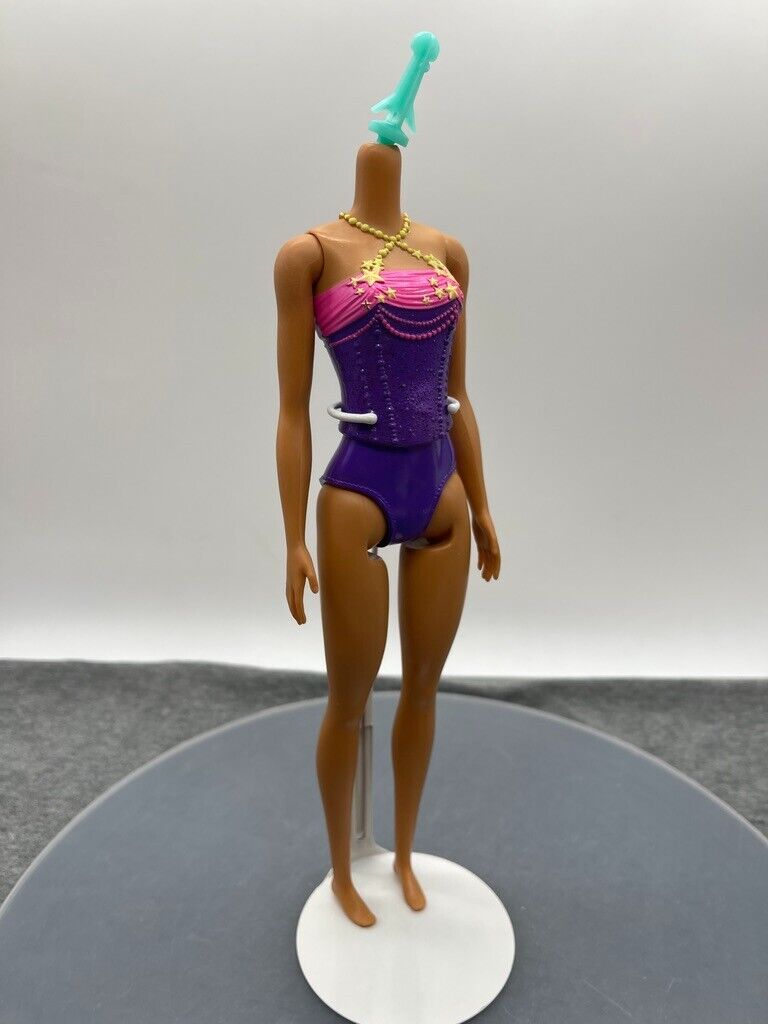 Barbie Dreamtopia Doll Body Only Purple Bodysuit Flat Feet GJK14 Neck Knob