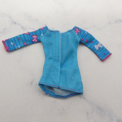 Barbie Doll Shirt Top Turquoise Blue Long Sleeve 2014 Potty Training Taffy BDH74