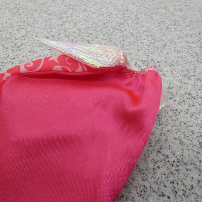 Barbie Doll Size Skirt Red Full Length Glittery Elastic Waist Nylon Fabric