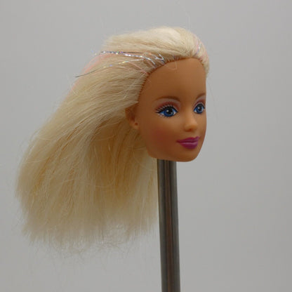 Barbie Beyond Pink Doll Head Only Mackie Face Blonde Pink Hair 1999 Mattel 20017