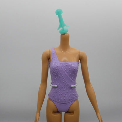 Barbie You Can Be Anything Ice Skater Doll Body Purple Molded Bodysuit FWK90