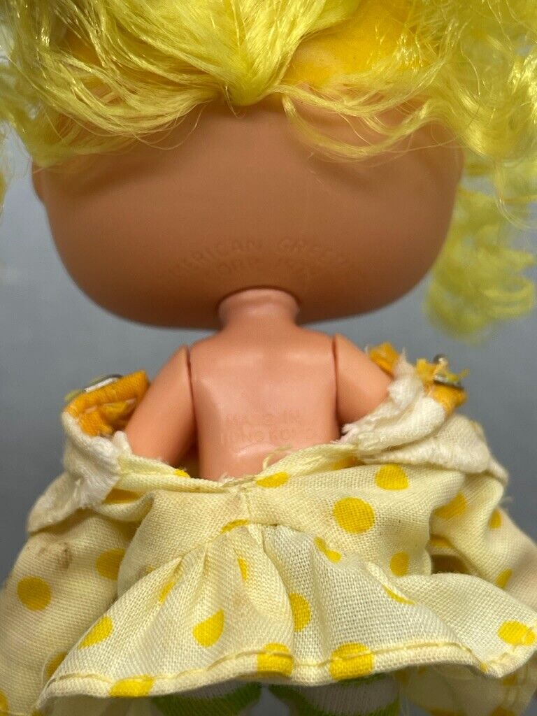 Strawberry Shortcake Lemon Meringue Doll Yellow Hair Outfit Shoes Tights VTG 5"