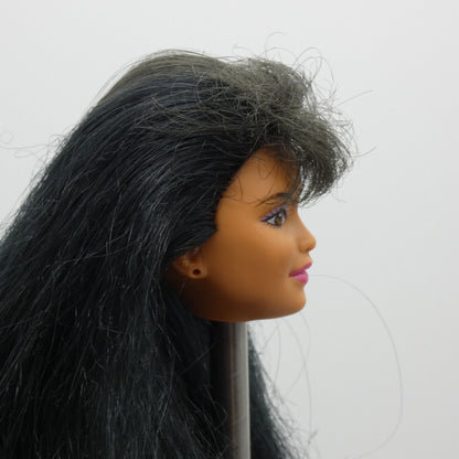 Barbie Pearl Beach Kira Doll Head Black Hair Brown Eyes Medium Light Skin 18580