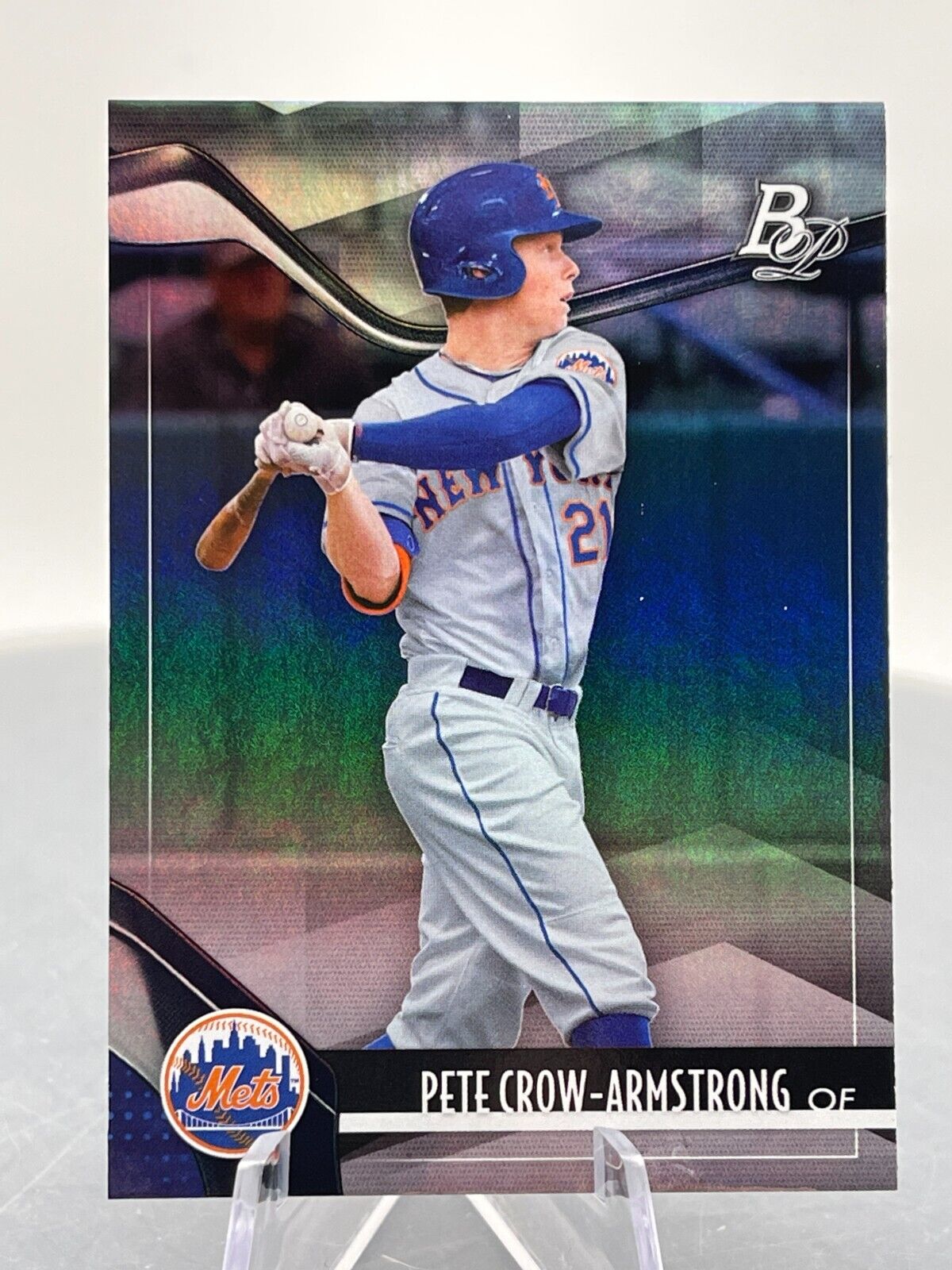 Pete Crow-Armstrong 2021 Bowman Platinum #TOP-23 New York Mets Outfield Topps