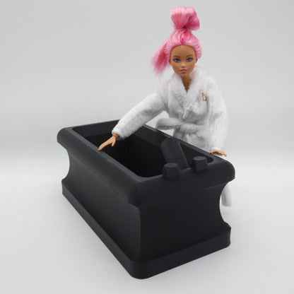 1/6 Scale Doll Furniture Bathtub Black 1:6 Barbie Integrity Toys Bratz Diorama