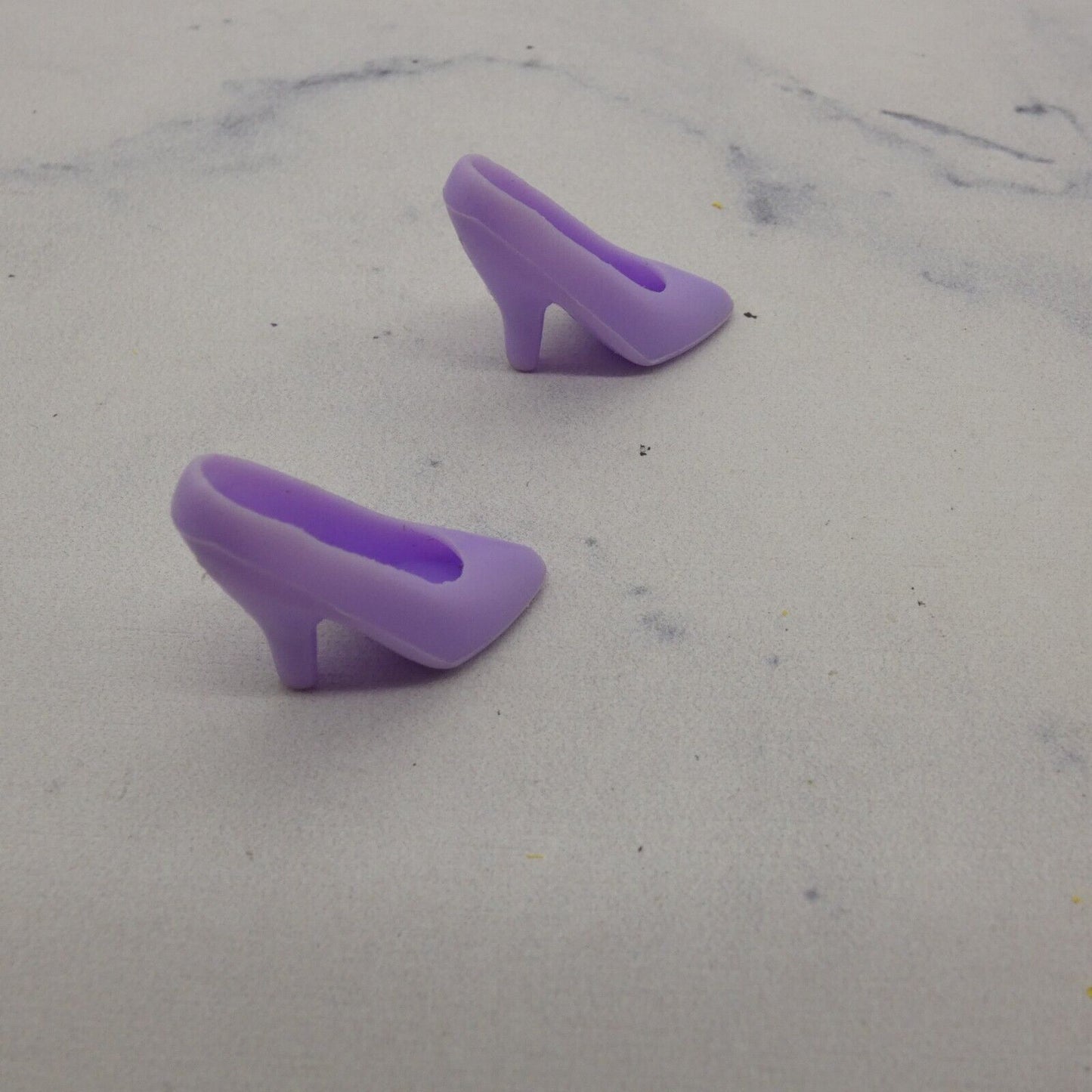 Barbie Doll Size Shoes Purple Lavender High Heel Pointed Closed Toe Pumps