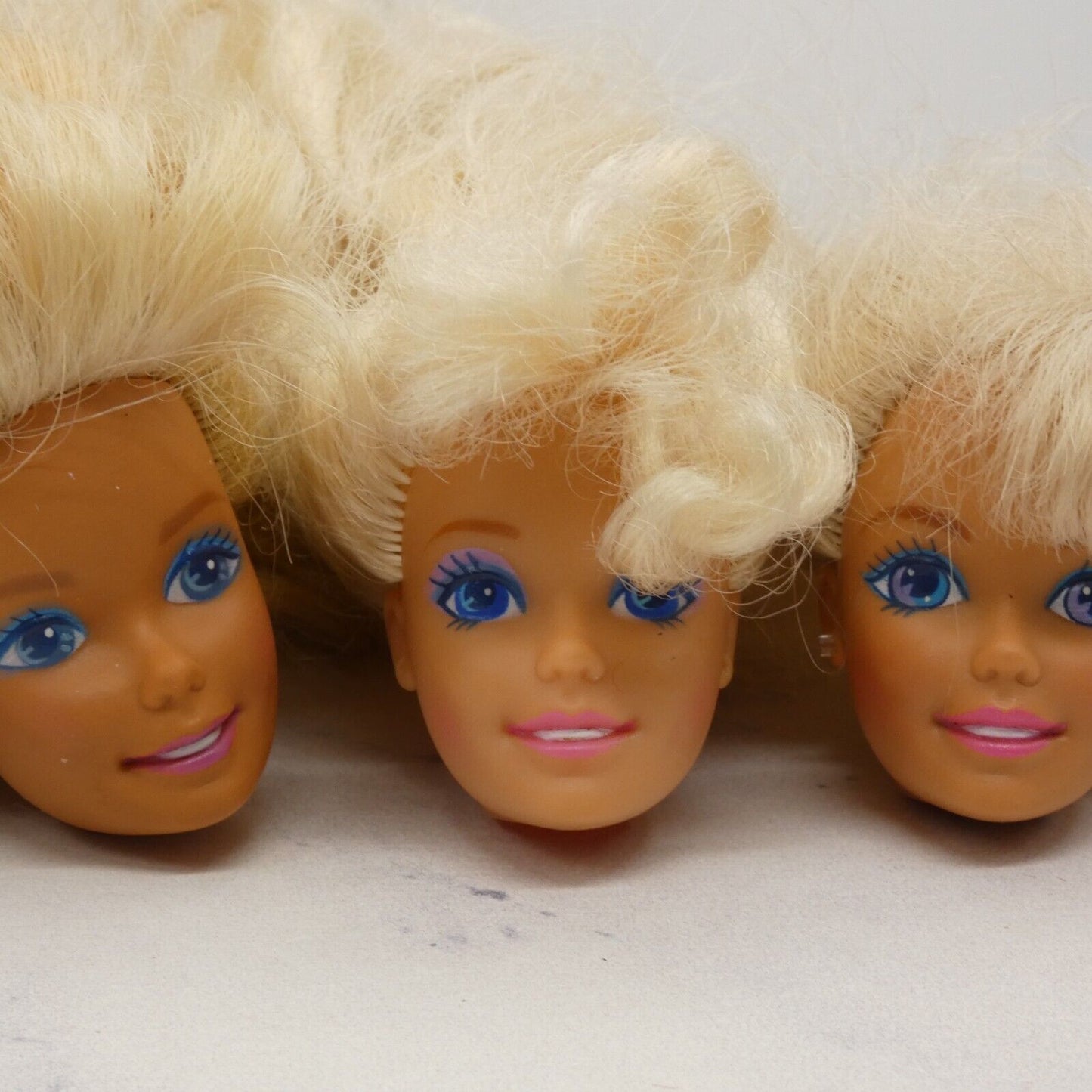 Barbie Doll Head Lot of 5 Heads SuperStar Long Blonde 80s 90s Mattel JY10