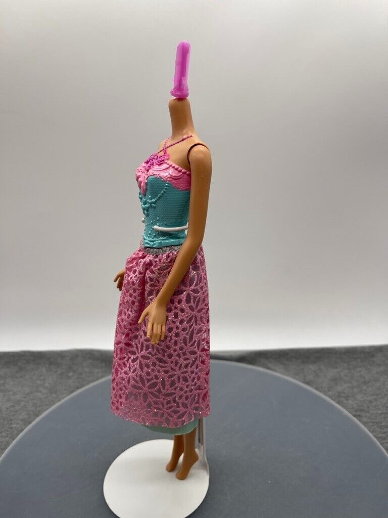 Barbie Endless Hair Kingdom Doll Body Skirt Heel Feet DKB60 Mattel Neck Knob