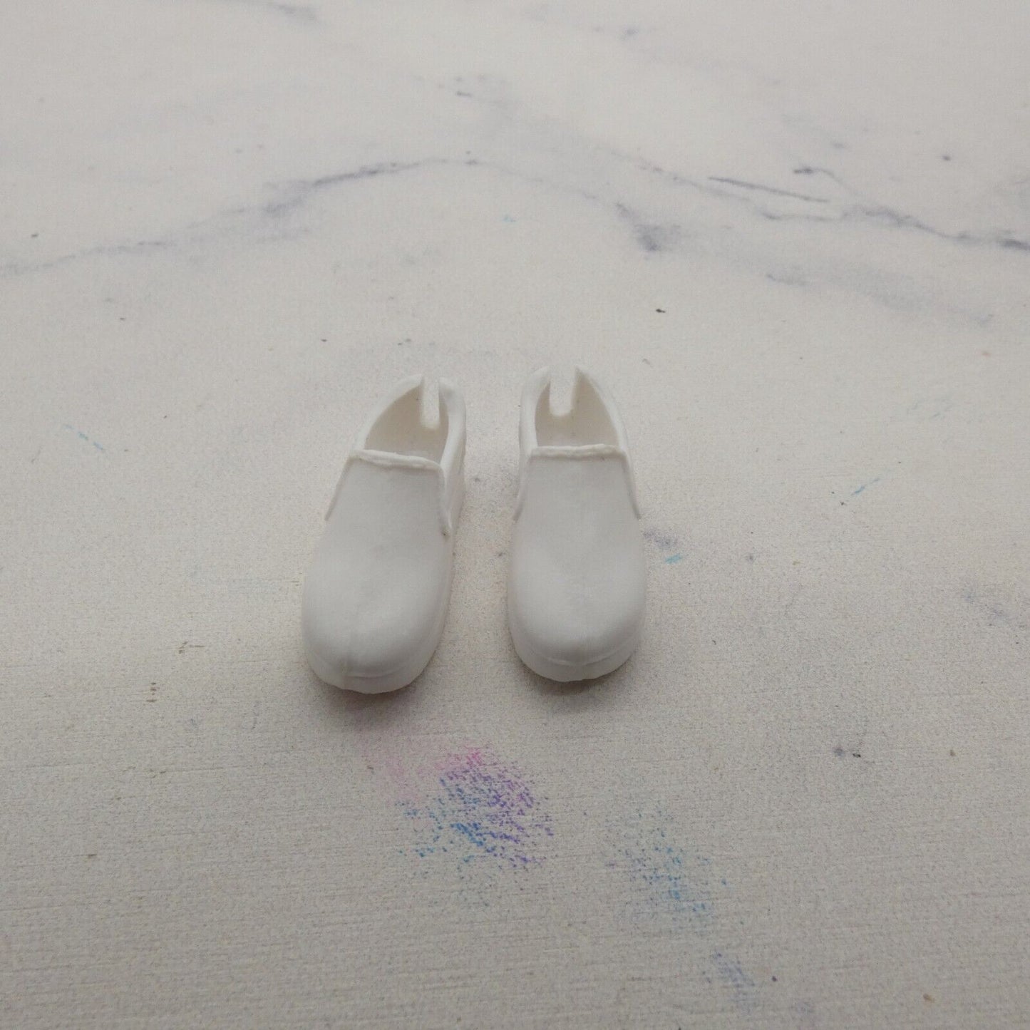 Barbie Doll Shoes White Nurse Slides Croc Like For Flat Feet MTM Genuine Mattel