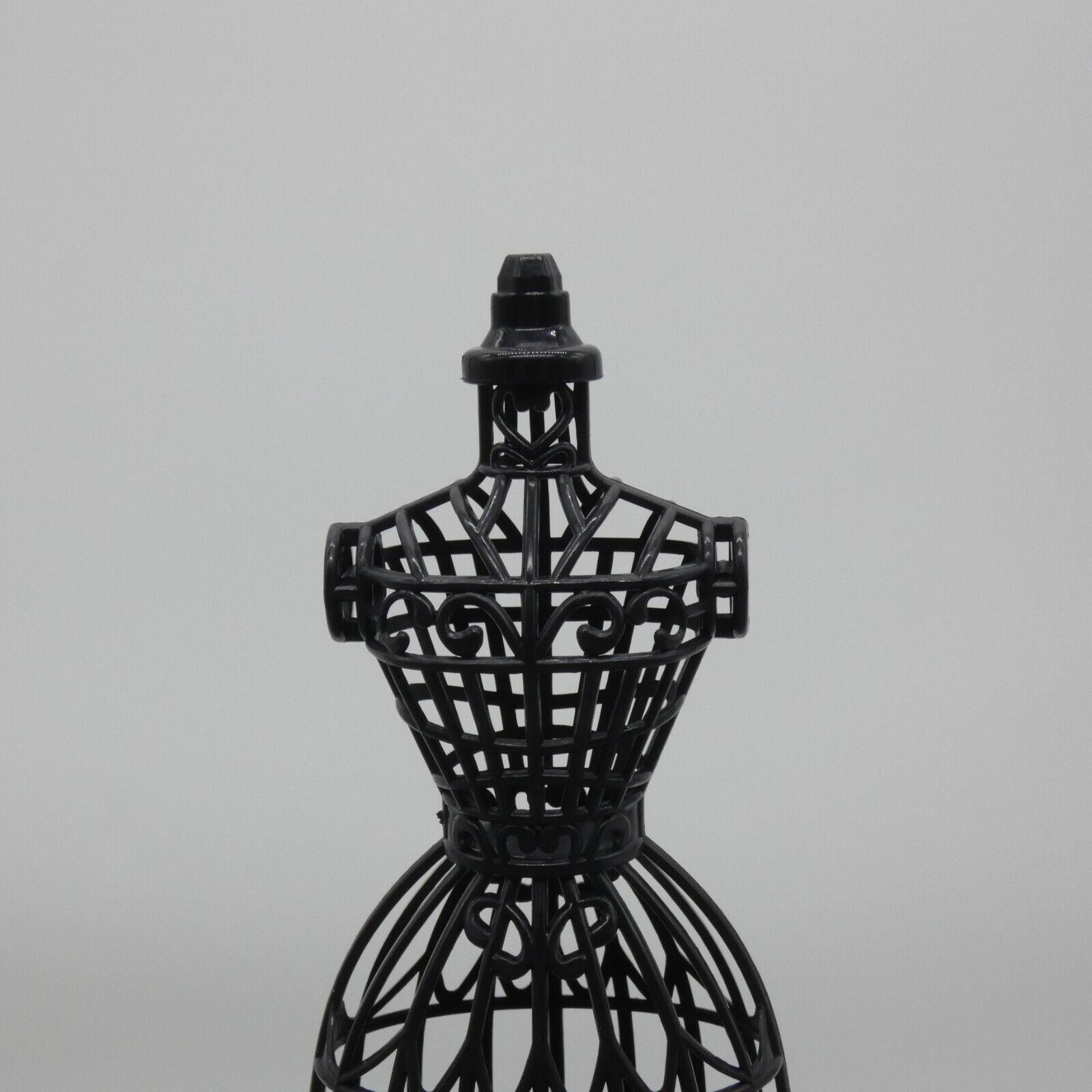 1/6 Scale Doll Dress Form Black Mannequin Barbie Size Diorama Display Bird Cage