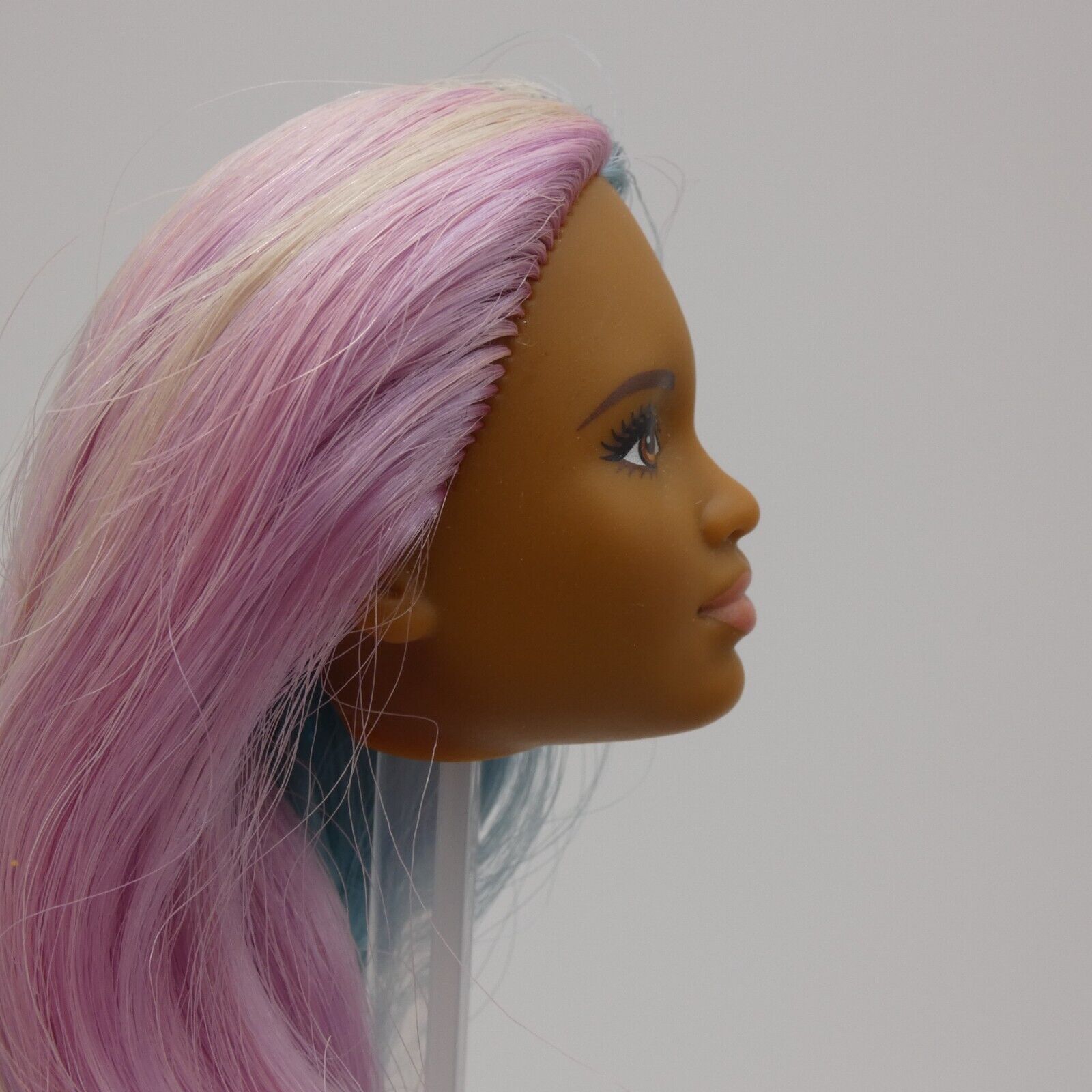 Barbie Fashionistas 42 Doll Head Only AA Grace Mbili Purple Blue Hair 2016 DTF05