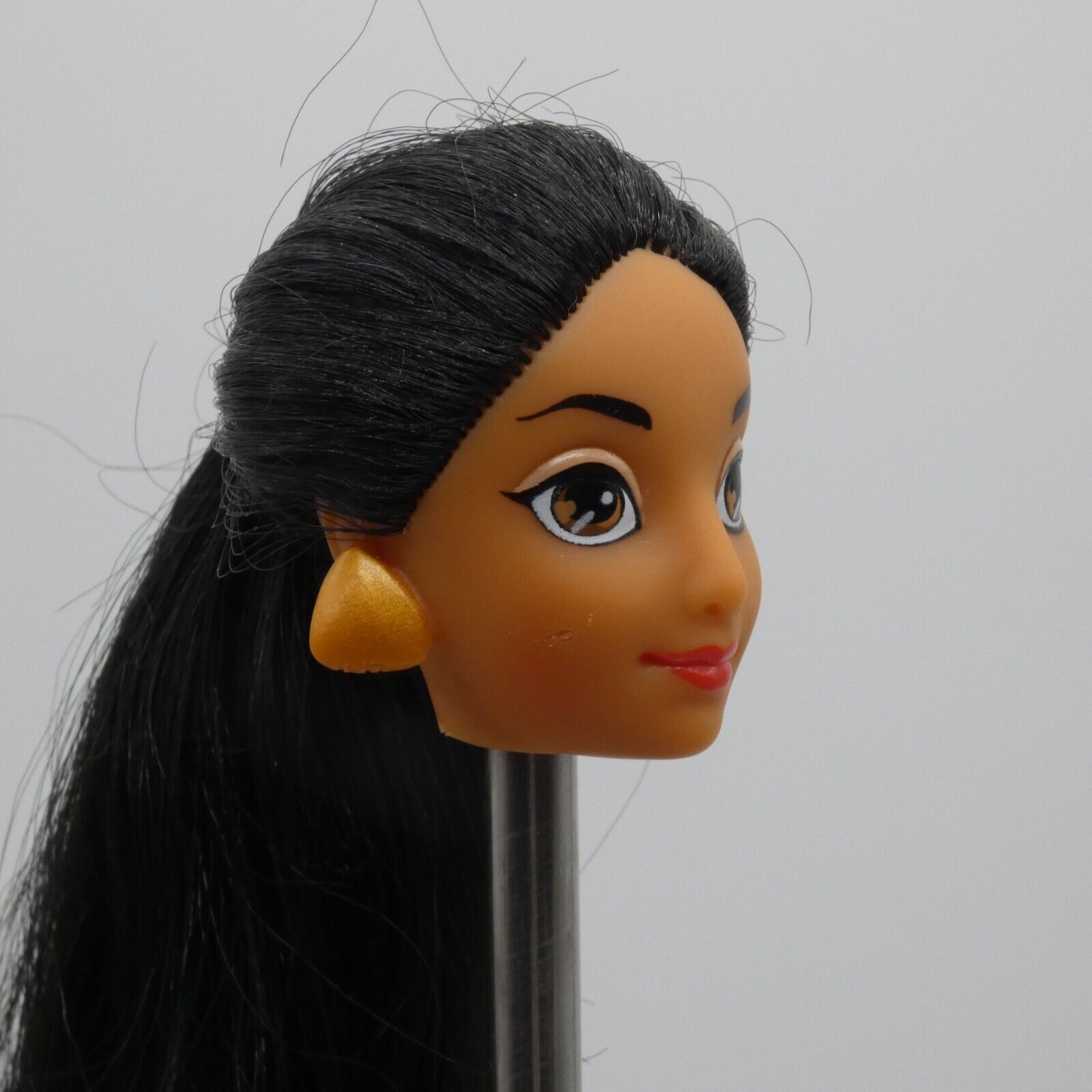 Disney Aladdin Jasmine Doll Head Only Mattel 1992 02557 Long Black Hair