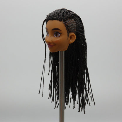 Disney Wish Asha Doll Head Freckles Medium Light Skin Micro Blades Mattel HPX23