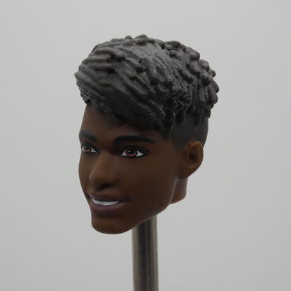 Barbie Fashionistas Ken Doll Head Spiky Quiff AA Dark Skin Tone 2022 HBV03 04