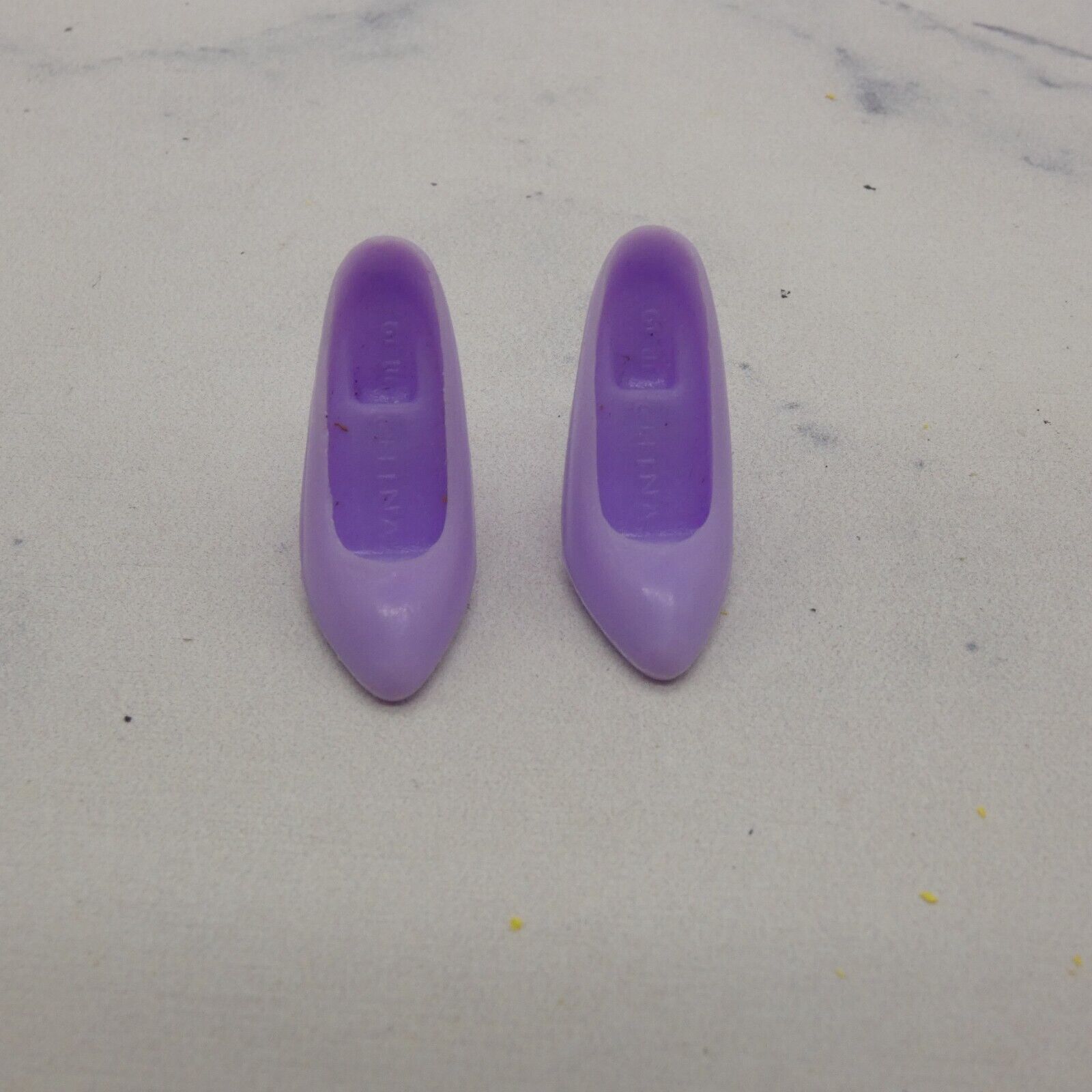 Barbie Doll Size Shoes Purple Lavender High Heel Pointed Closed Toe Pumps