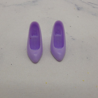 Barbie Doll Size Shoes Purple Lavender High Heel Pointed Closed Toe Pumps