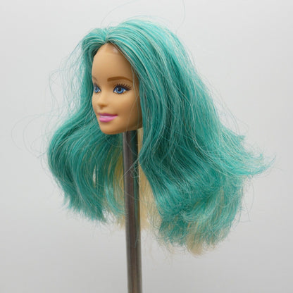 Barbie Day To Night Style Doll Head Millie Face Hair Change Teal Blonde DNR05